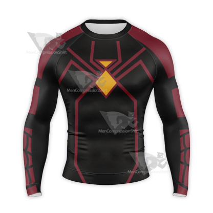 The Spider Verse Jessica Drew Black Long Sleeve Compression Shirt