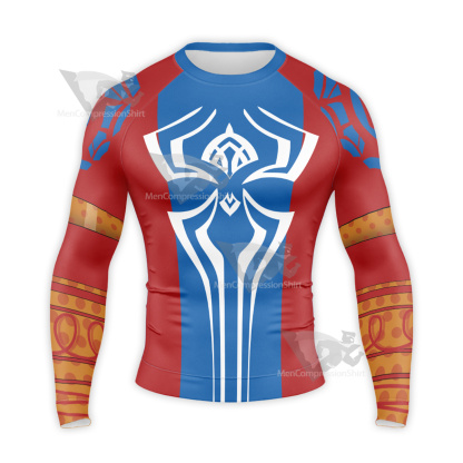The Spider Verse Pavitr Prabhakar Red Long Sleeve Compression Shirt