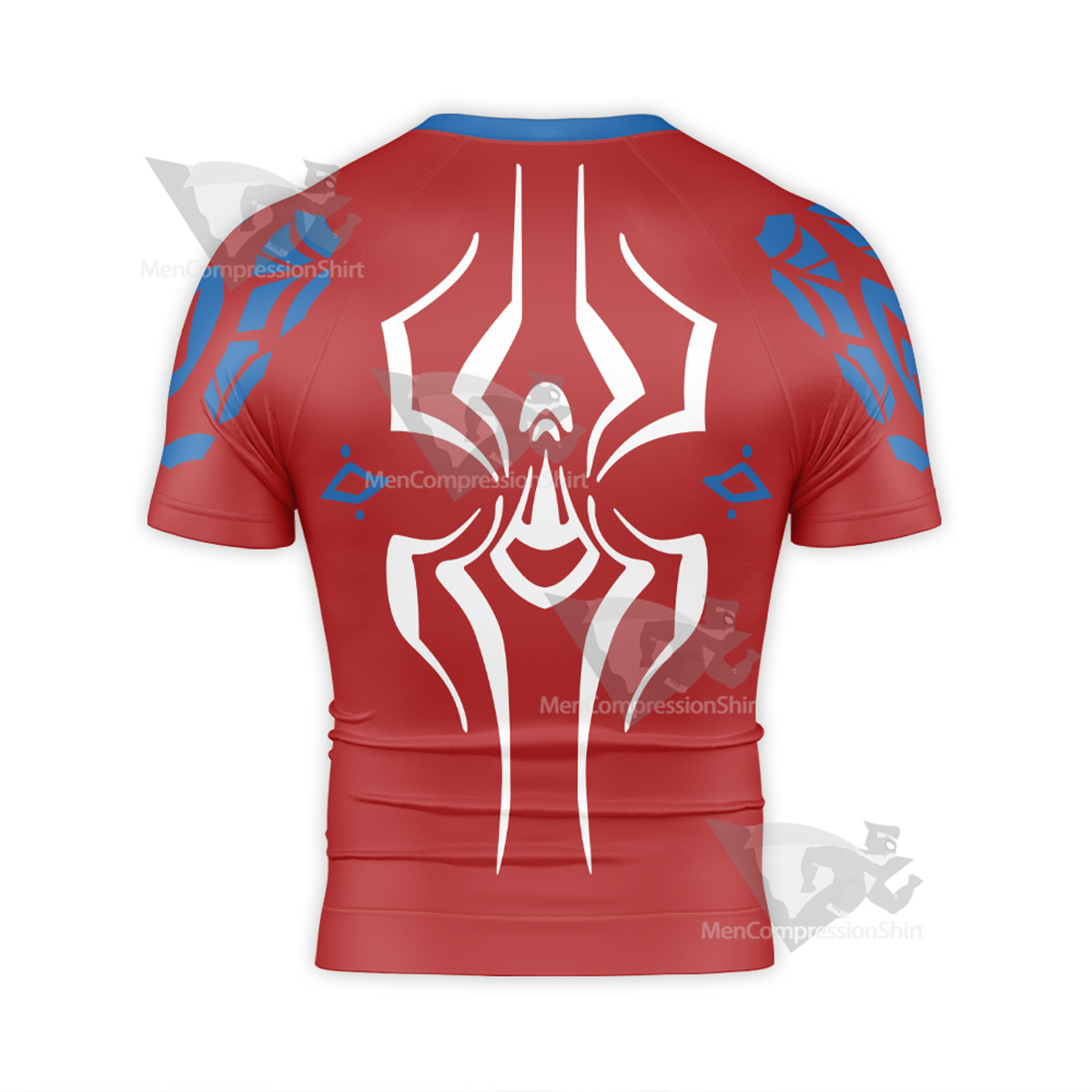 The Spider Verse Pavitr Prabhakar Red Short Sleeve Compression Shirt