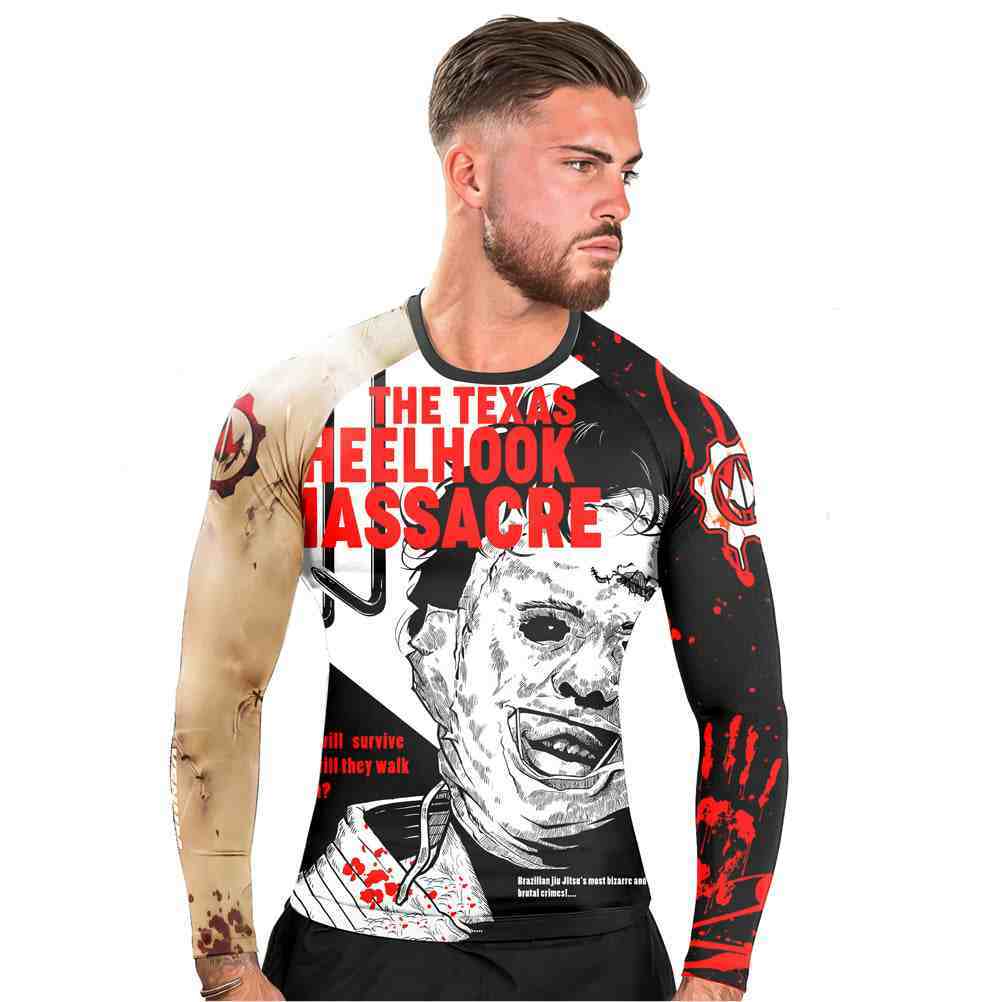The Texas Halloween Mens Long Sleeve Rash Guard