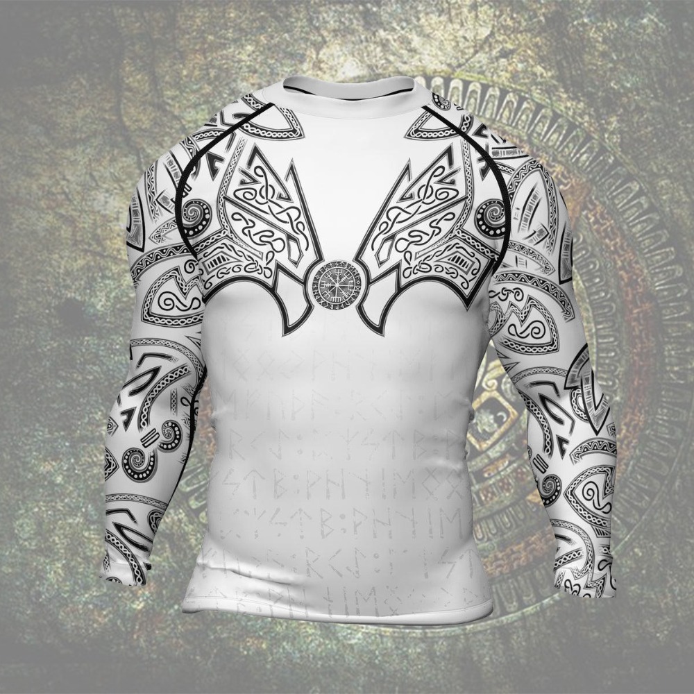 Thors Hammer Mens Long Sleeve Compression Shirt