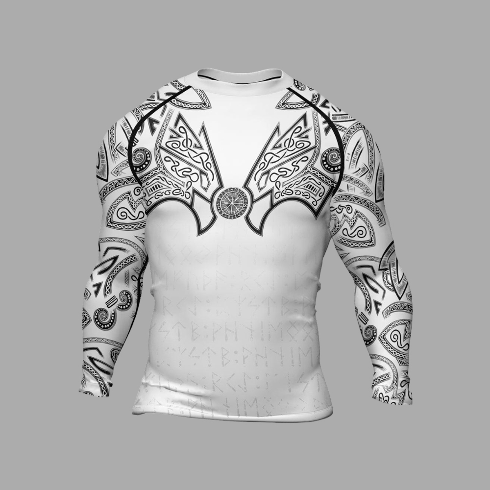 Thors Hammer Mens Long Sleeve Compression Shirt