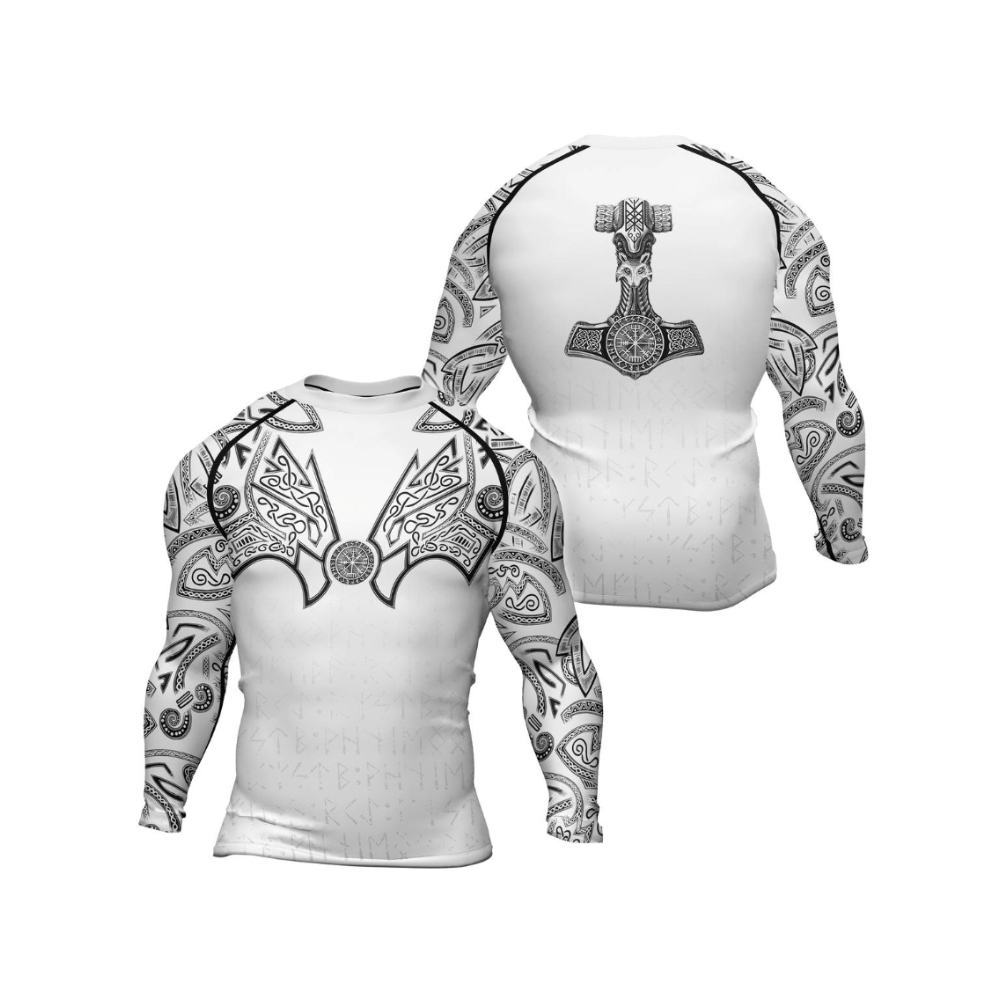 Thors Hammer Mens Long Sleeve Compression Shirt