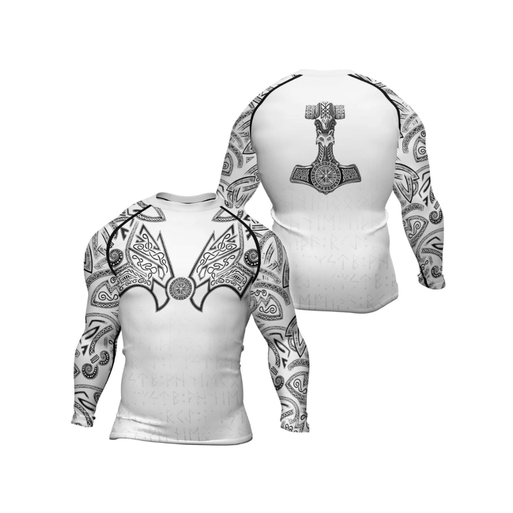 Thors Hammer Mens Long Sleeve Compression Shirt