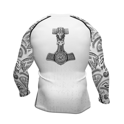 Thors Hammer Mens Long Sleeve Compression Shirt