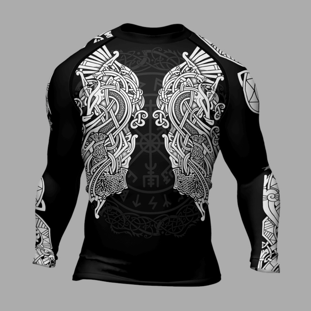 Thors Mighty Hammer Mens Long Sleeve Compression Shirt