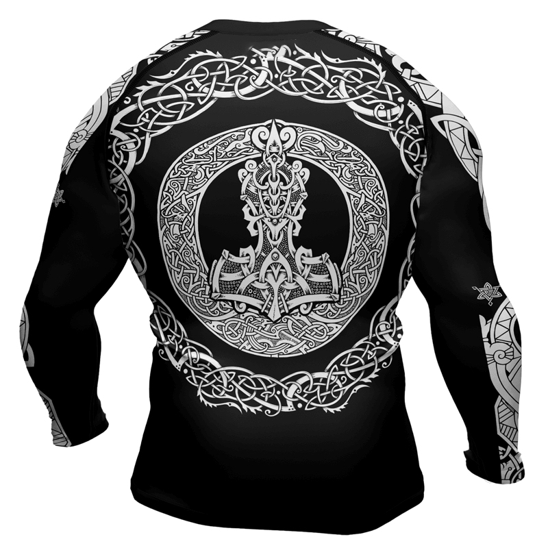 Thors Mighty Hammer Mens Long Sleeve Compression Shirt