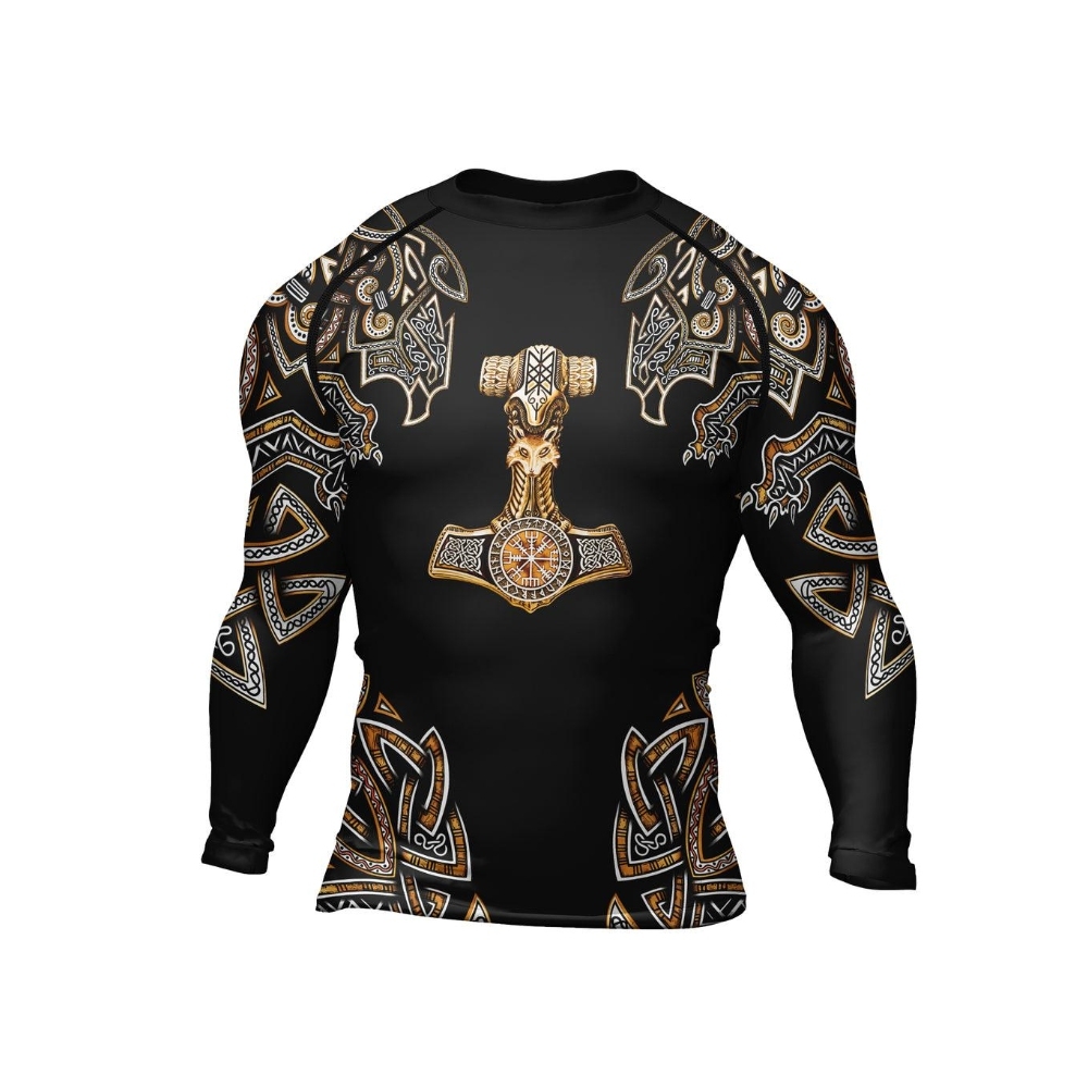 Thunder God Mens Long Sleeve Compression Shirt