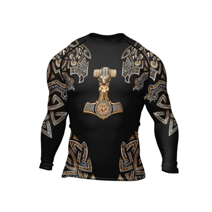 Thunder God Mens Long Sleeve Compression Shirt