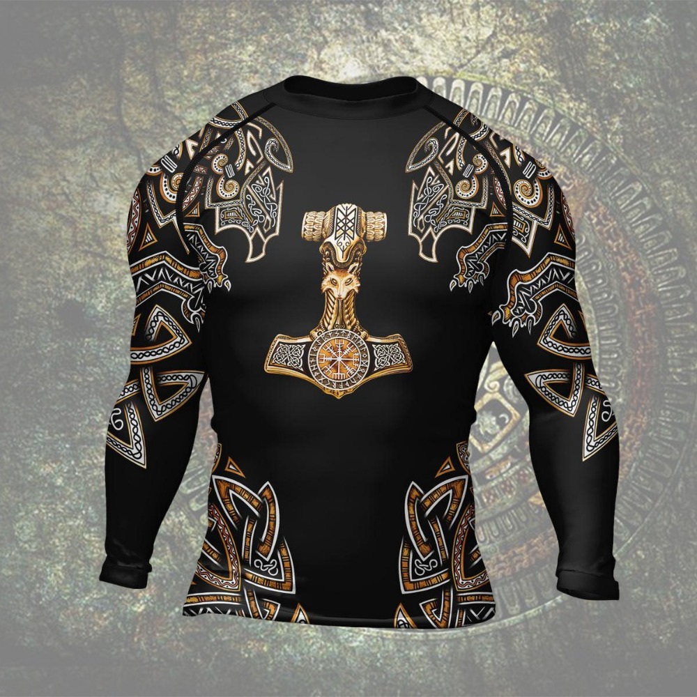 Thunder God Mens Long Sleeve Compression Shirt