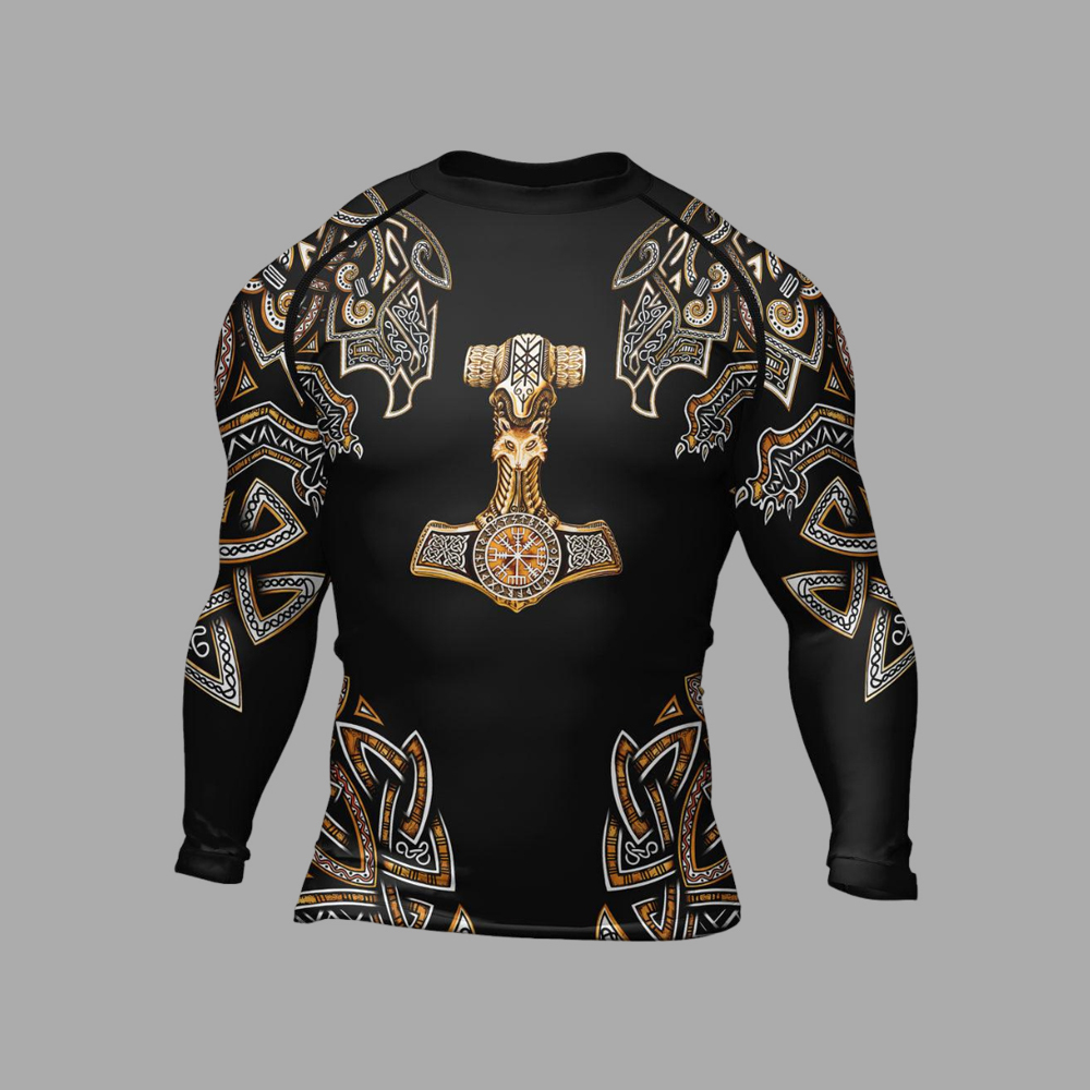 Thunder God Mens Long Sleeve Compression Shirt