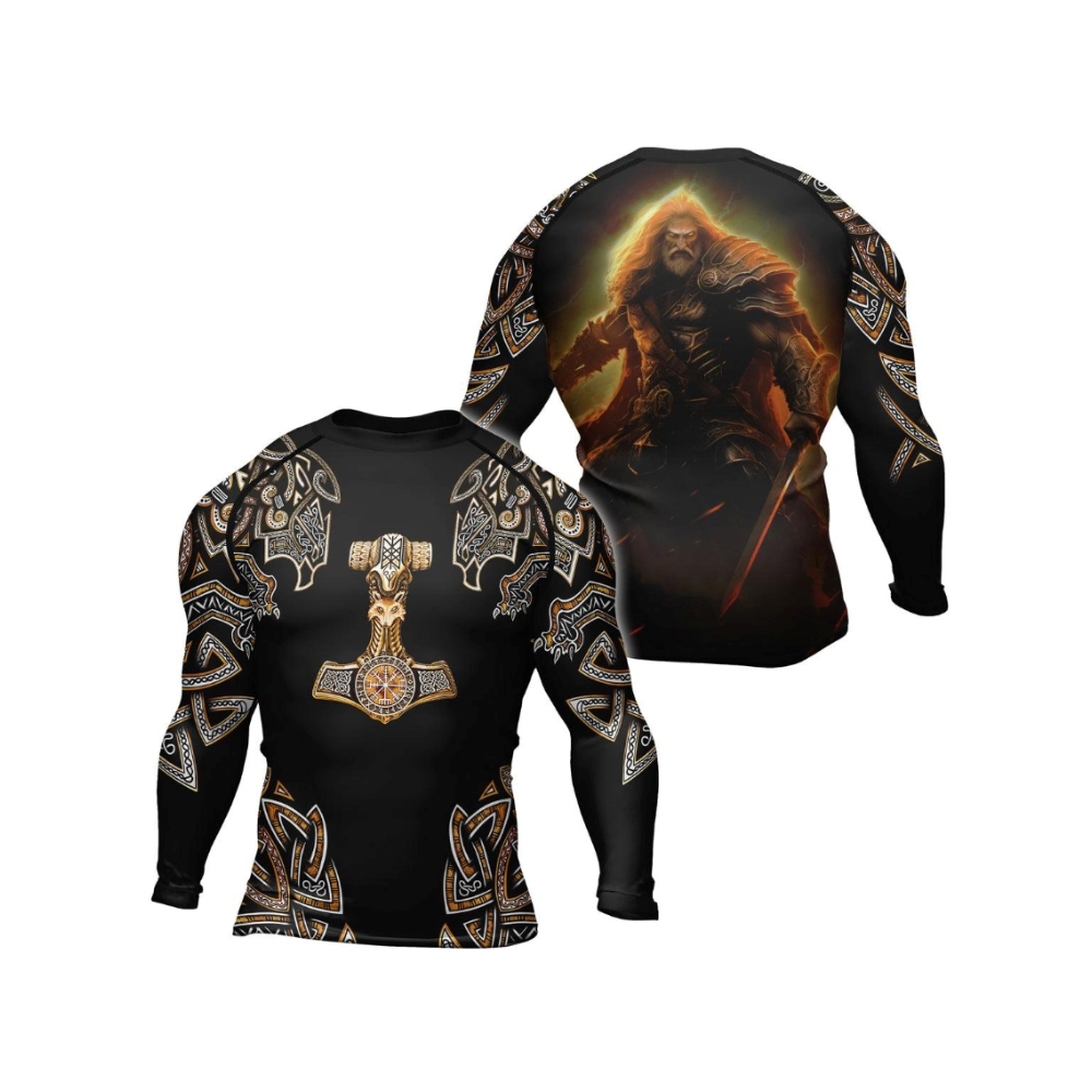 Thunder God Mens Long Sleeve Compression Shirt