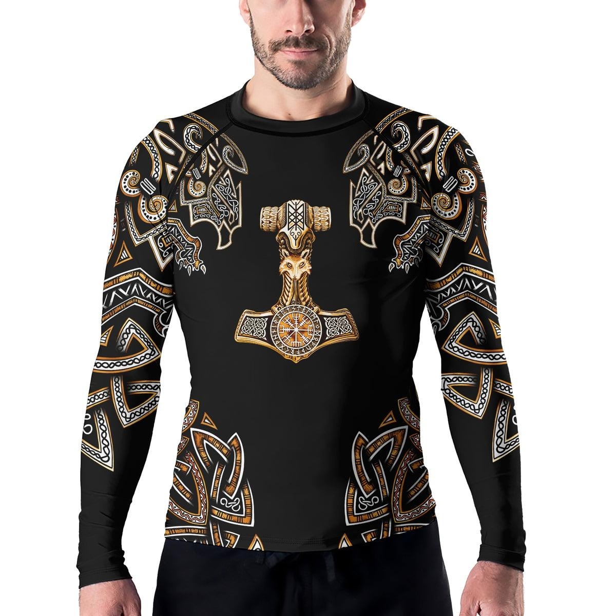 Thunder God Mens Long Sleeve Compression Shirt