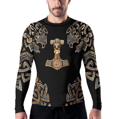 Thunder God Mens Long Sleeve Compression Shirt