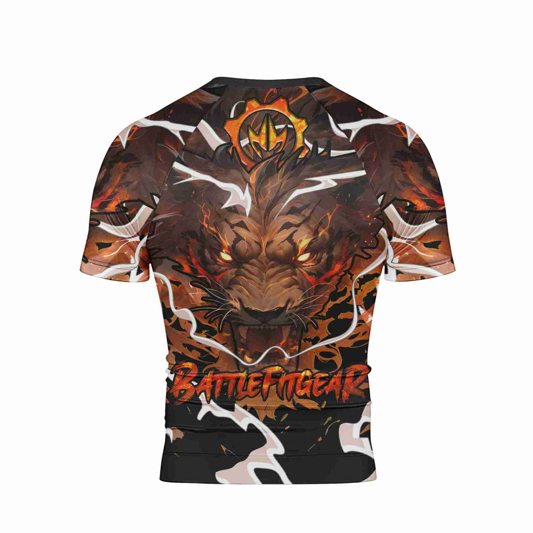 Thunder Lion Short Sleeve Rash Guard