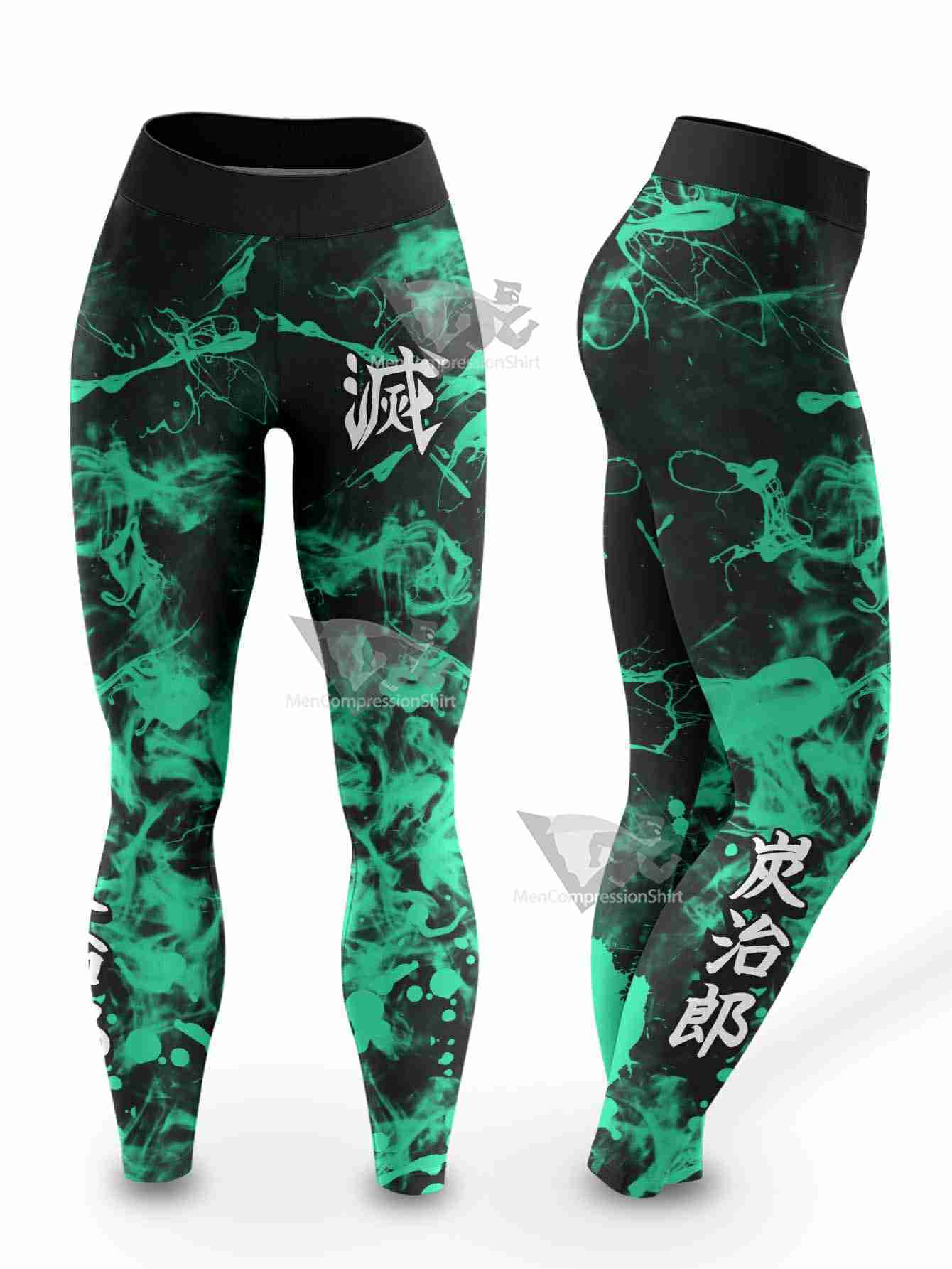 Tie Dye Tanjiro Women Compression Leggings
