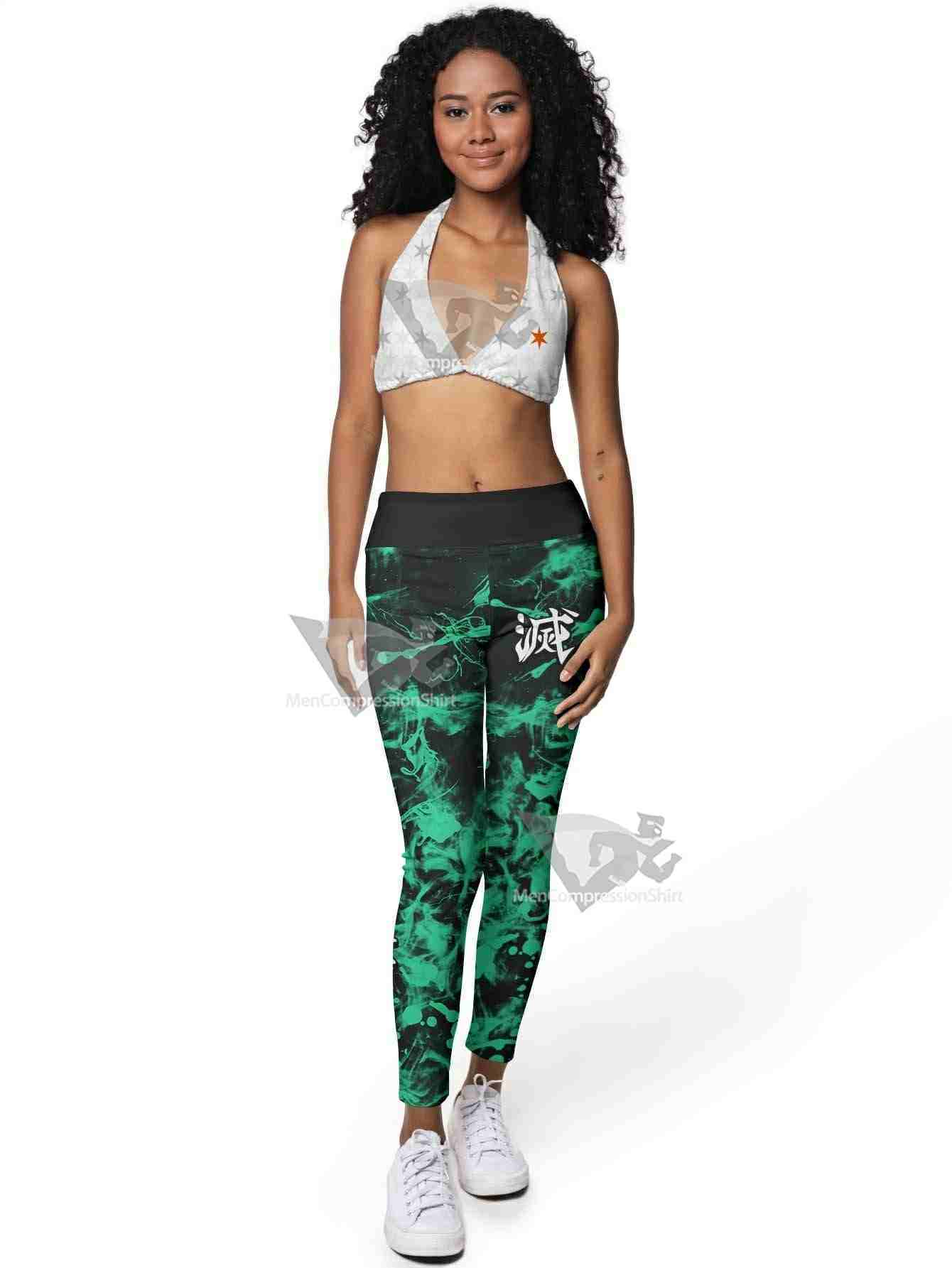 Tie Dye Tanjiro Women Compression Leggings