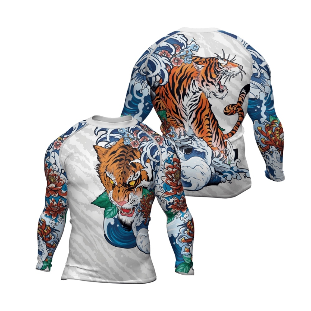 Tiger King Mens Long Sleeve Compression Shirt