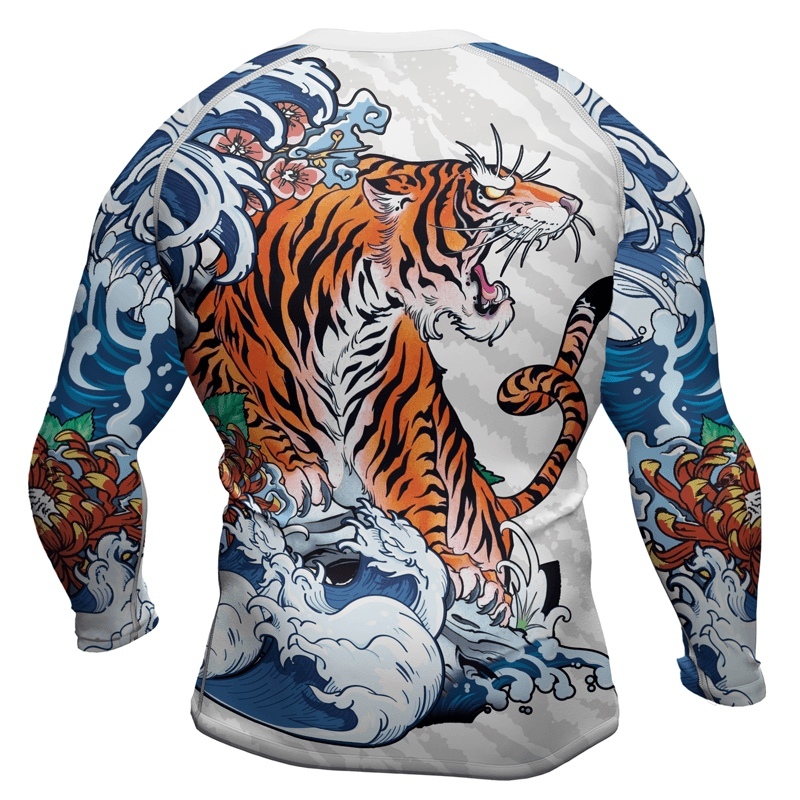 Tiger King Mens Long Sleeve Compression Shirt