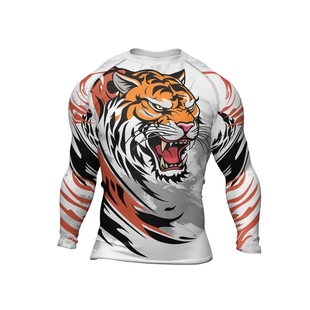 Tigers Power Mens Long Sleeve Compression Shir