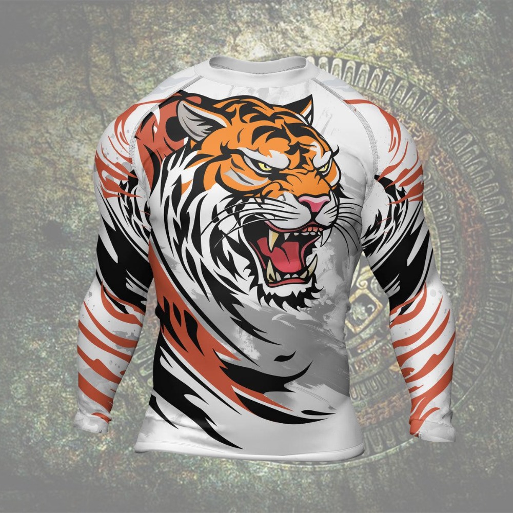 Tigers Power Mens Long Sleeve Compression Shir