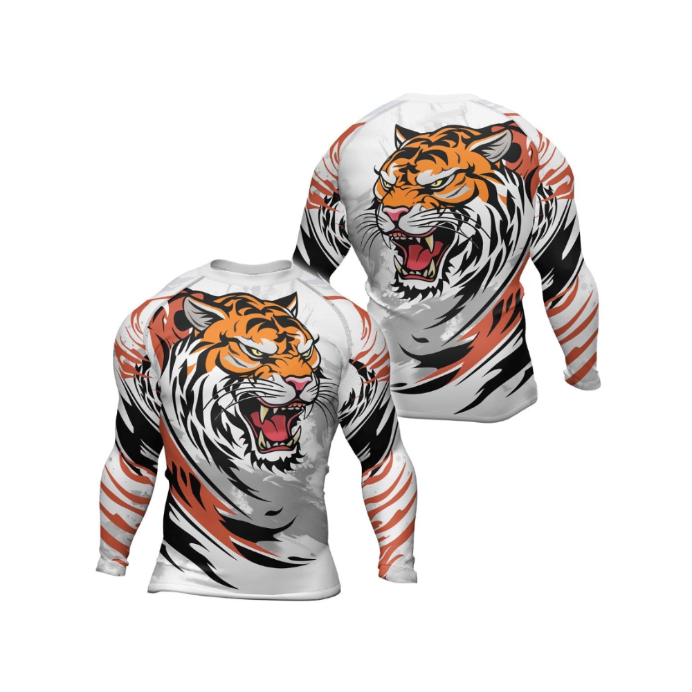Tigers Power Mens Long Sleeve Compression Shir