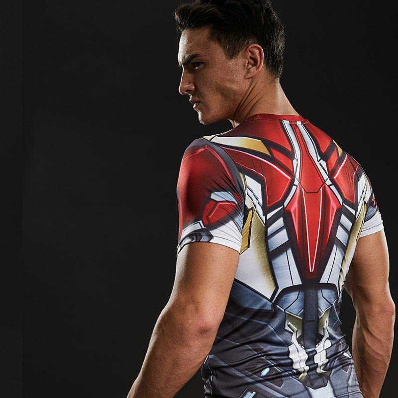 Tony Stark Compression Shirts For Men