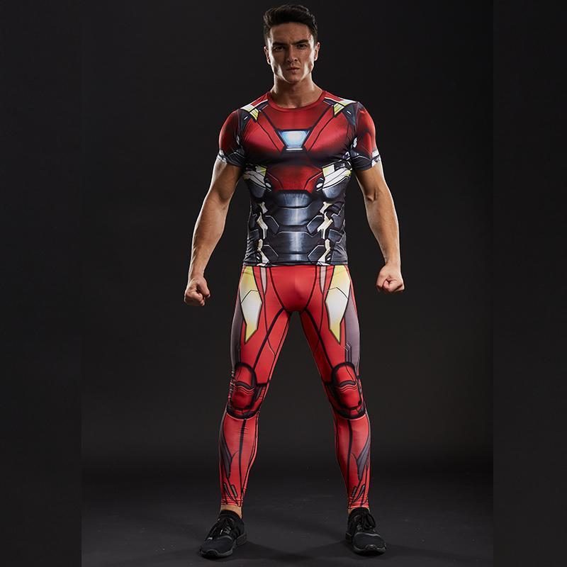 Tony Stark Compression Shirts For Men