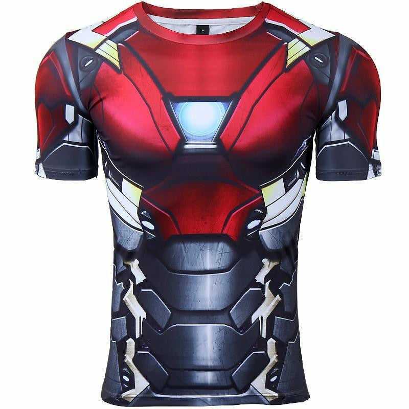 Tony Stark Compression Shirts For Men