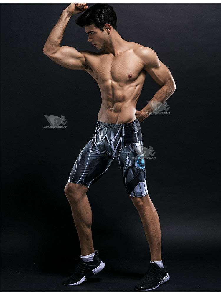 Tony Stark Compression Shorts For Men