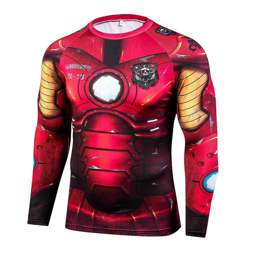 Tony Stark Long Sleeve Compression Shirt For Men
