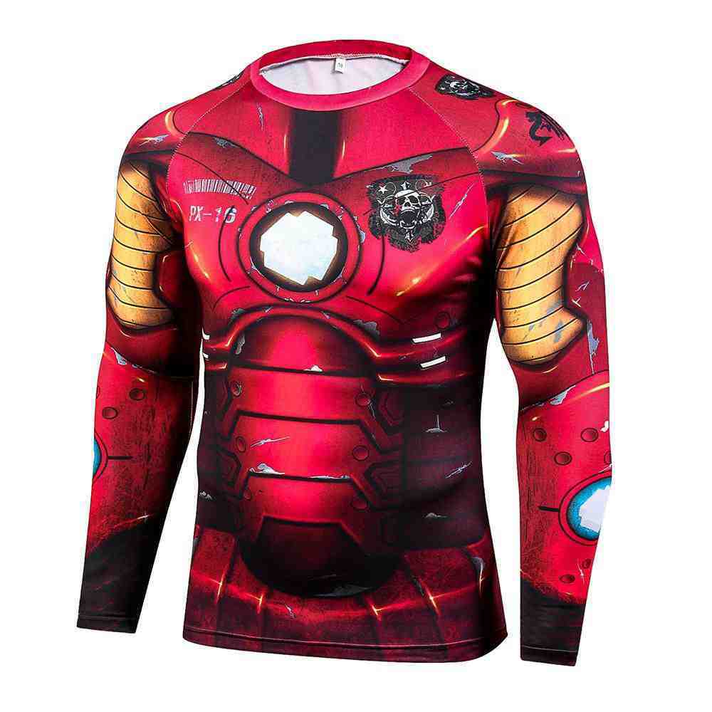 Tony Stark Long Sleeve Compression Shirt For Men