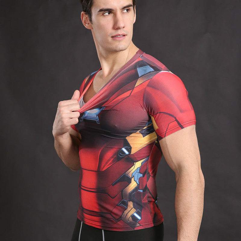 Tony Stark Man Compression Shirts