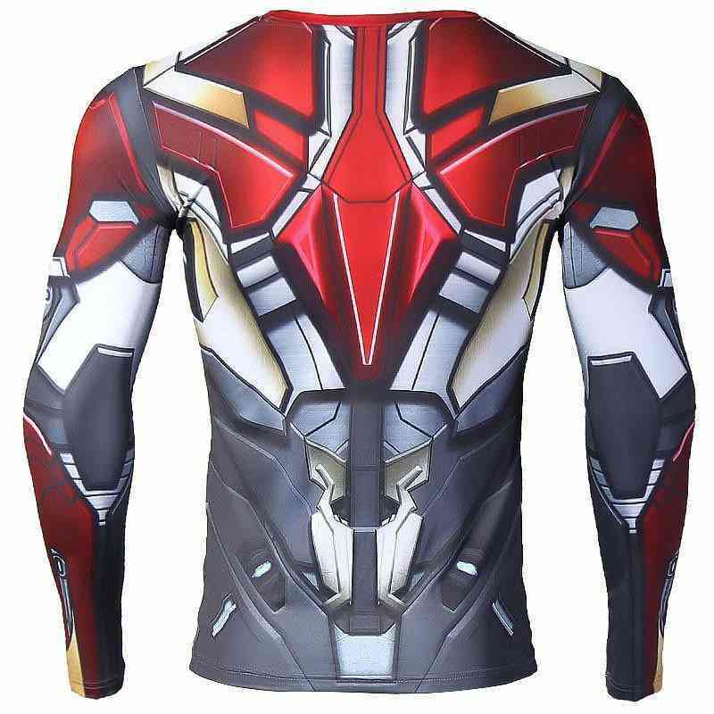 Tony Stark Man Long Sleeve Compression Shirt For Men