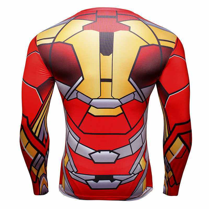 Tony Stark Red Compression Shirts For Men