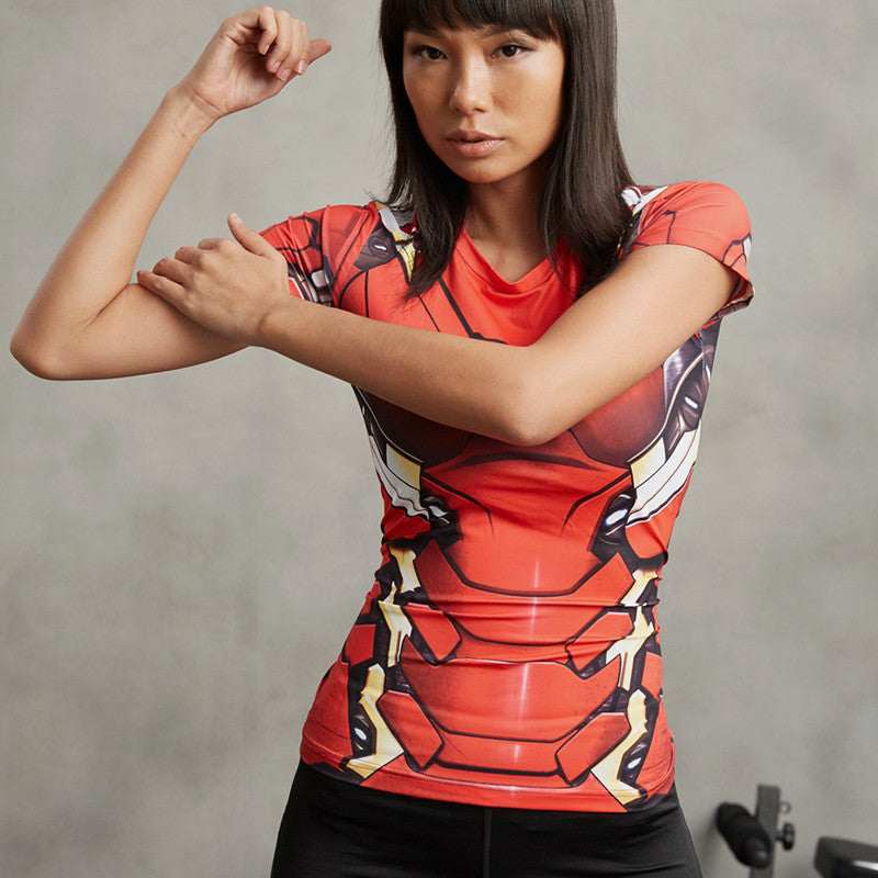 Tony Stark Sports Compression Shirt For Women