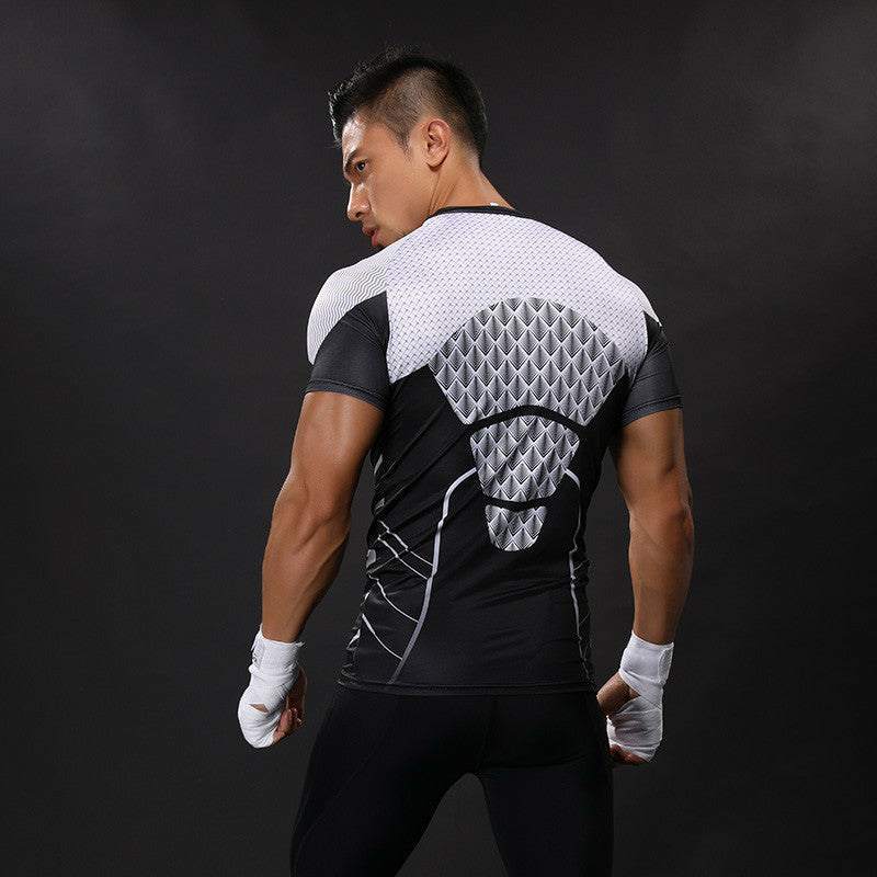 Tony Stark Sports Compression Shirts For Men