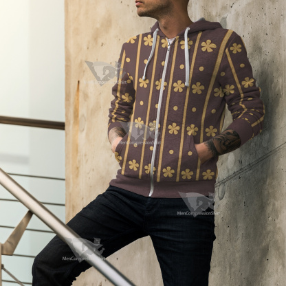 Trafalgar Law Flower Cosplay Zip Up Hoodie