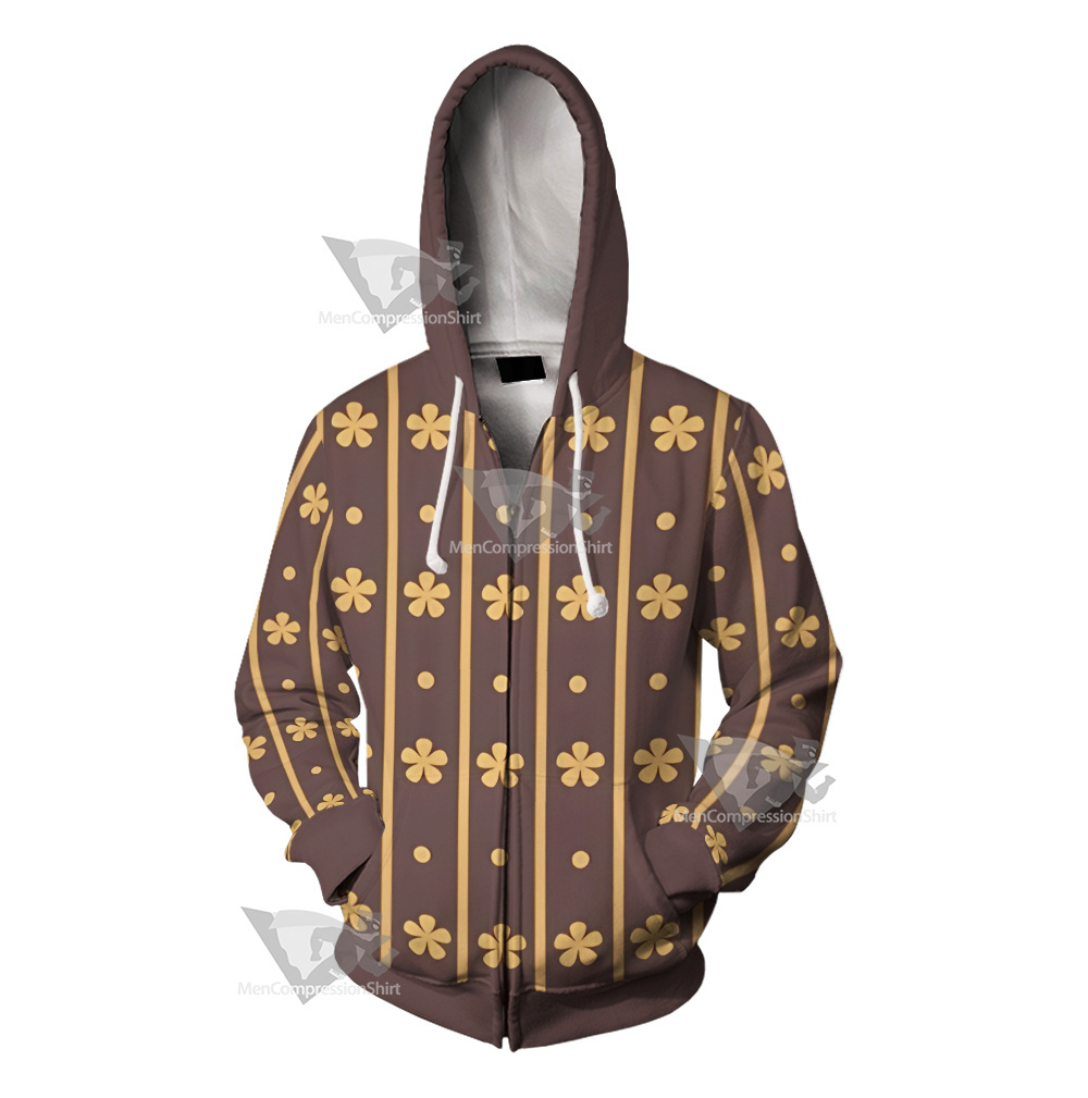 Trafalgar Law Flower Cosplay Zip Up Hoodie