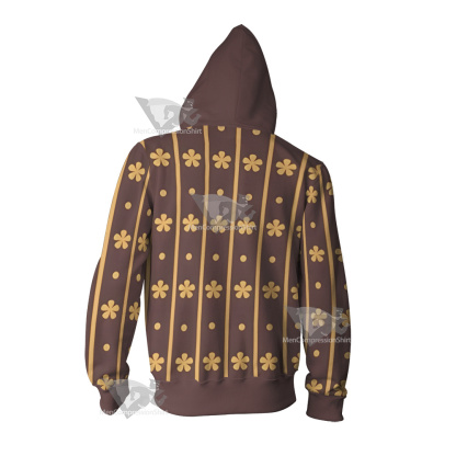 Trafalgar Law Flower Cosplay Zip Up Hoodie