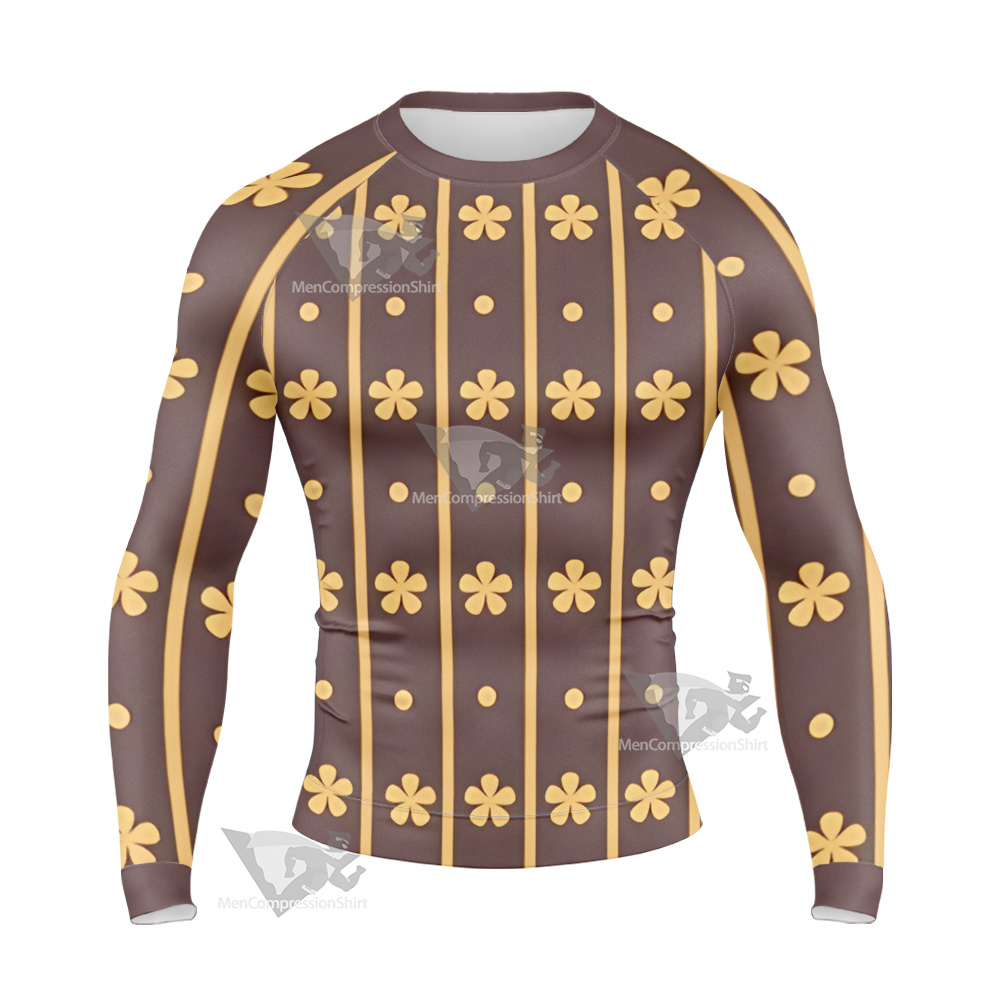 Trafalgar Law Flower Long Sleeve Compression Shirt