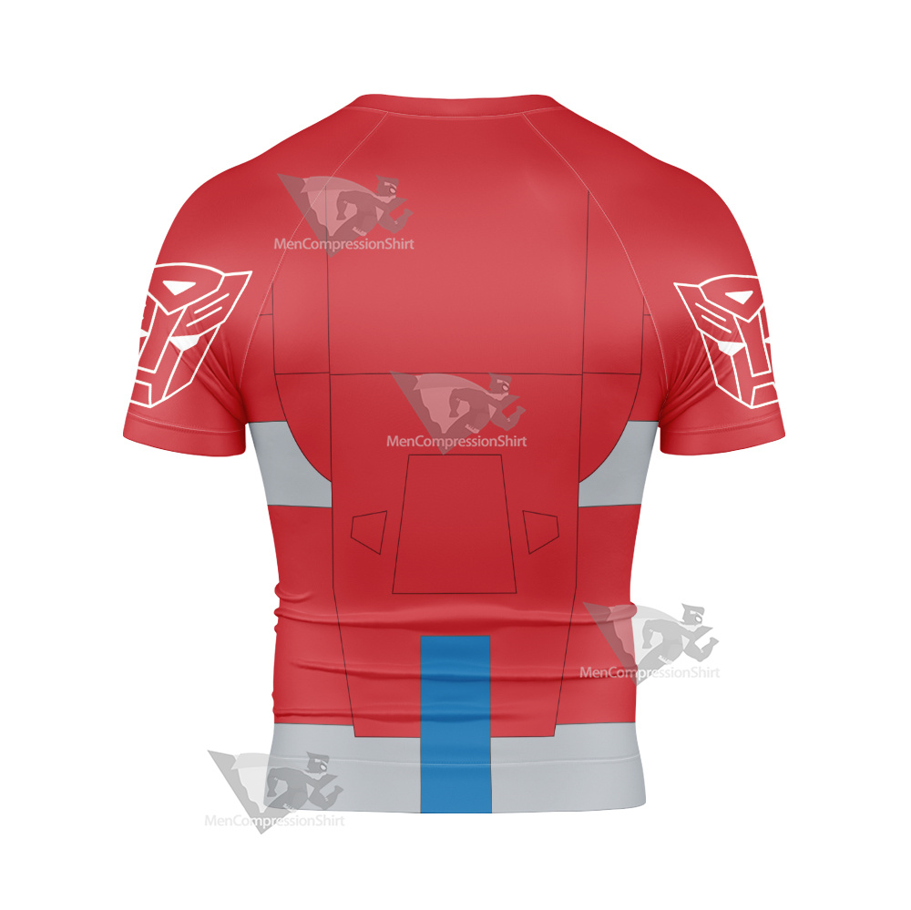 Transformers Optimus Prime G1 Short Sleeve Compression Shirt