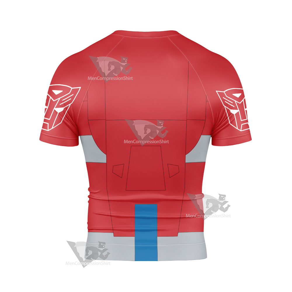 Transformers Optimus Prime G1 Short Sleeve Compression Shirt