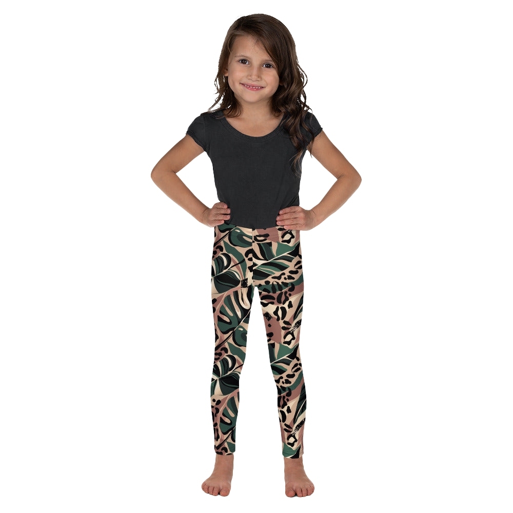 Tropical Leopard Kids Compression Legging
