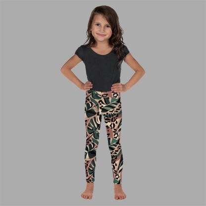 Tropical Leopard Kids Compression Legging