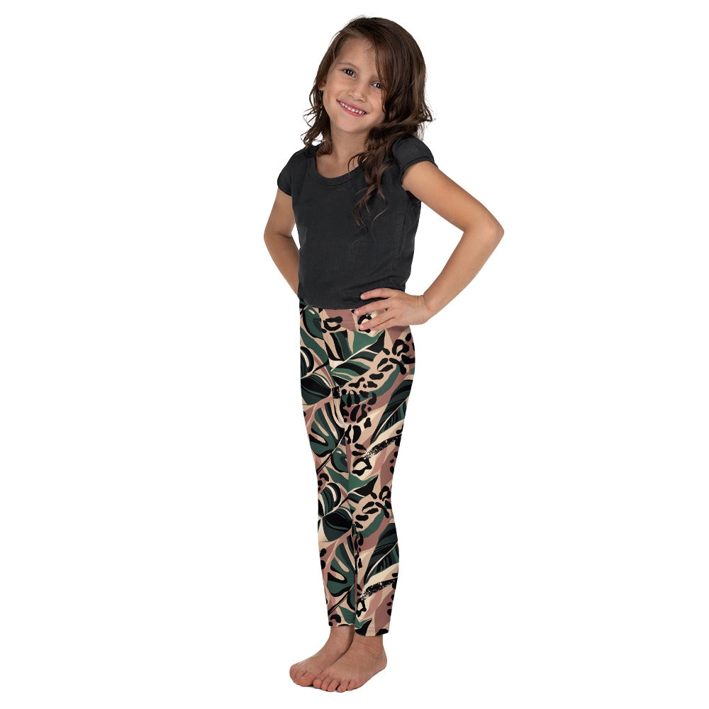 Tropical Leopard Kids Compression Legging