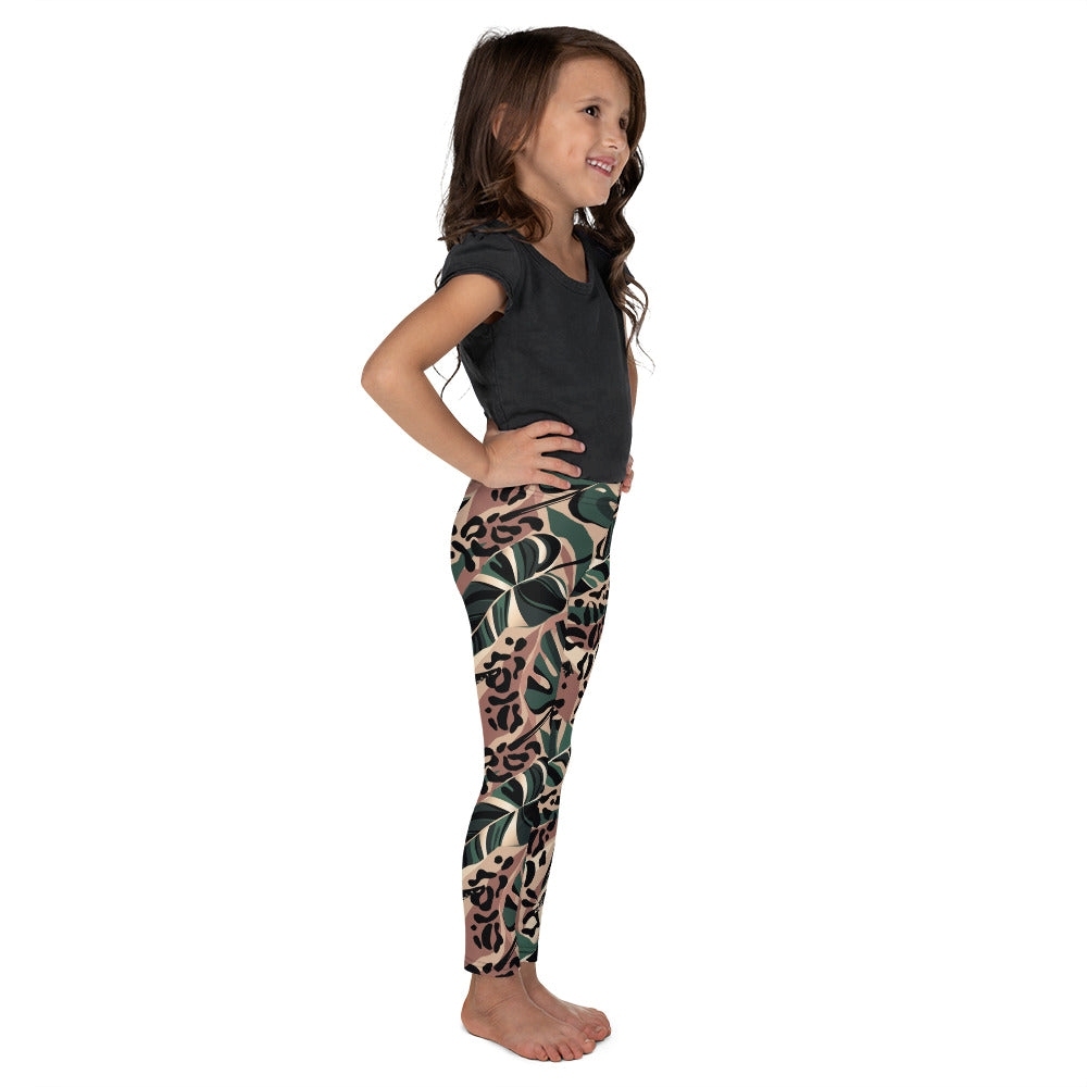 Tropical Leopard Kids Compression Legging