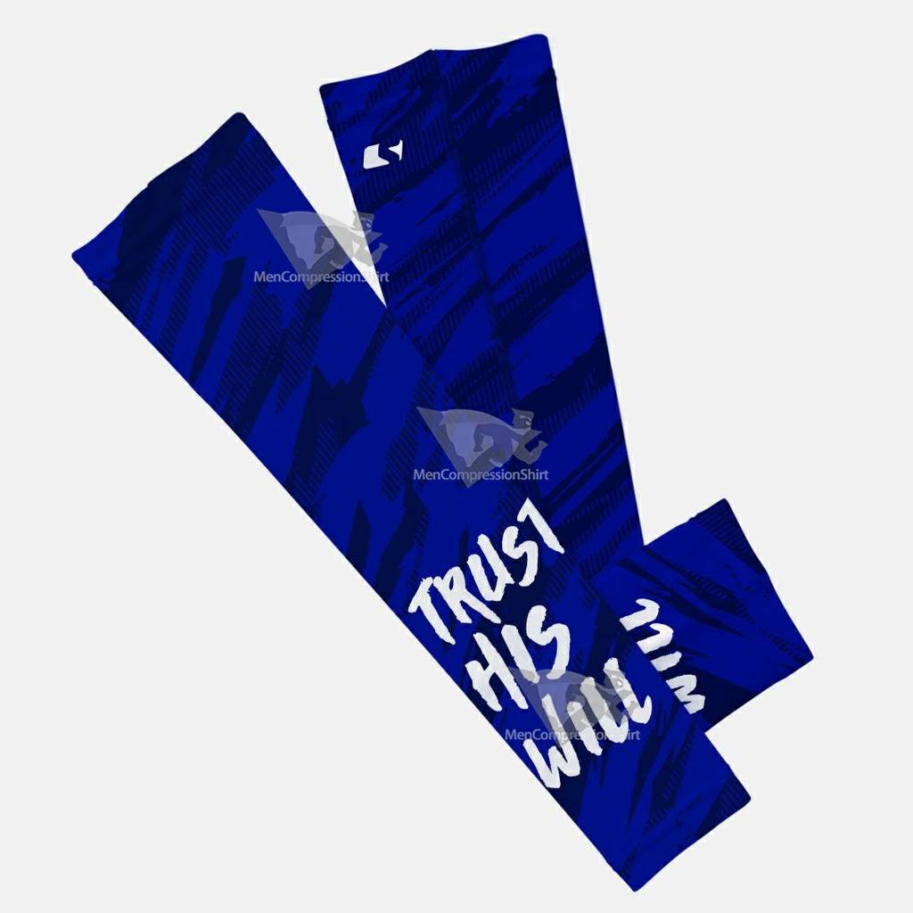 Trust His Will Blue Kids Arm Sleeve
