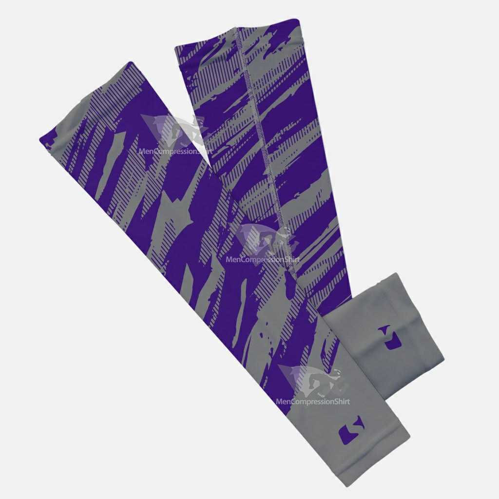 Tryton Ultra Gray Purple Kids Arm Sleeve