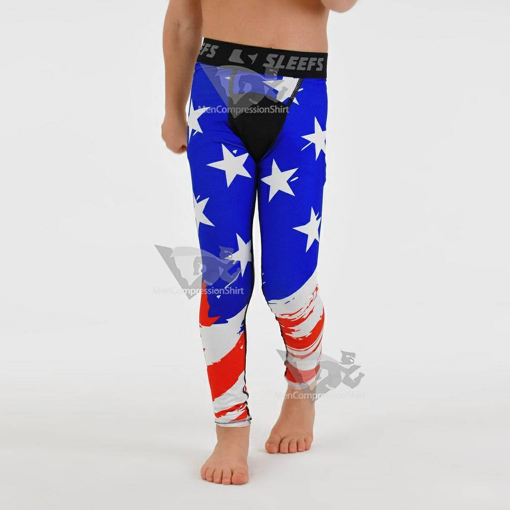 Tryton Usa Kids Compression Tights Leggings